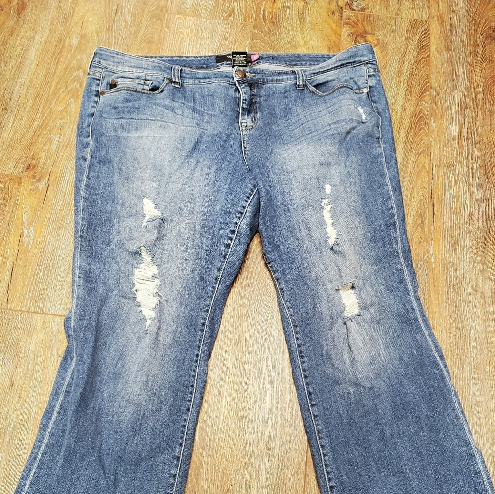 Torrid deconstructed jeans